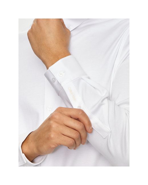Calvin Klein Hemd K10K113339 Weiß Slim Fit in White für Herren