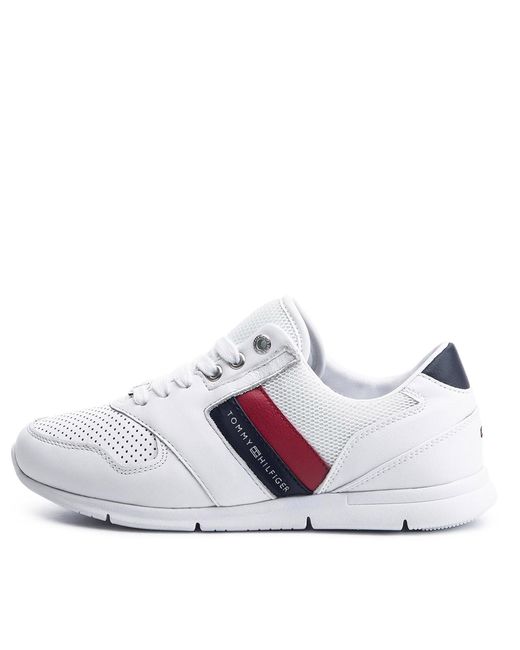 Tommy Hilfiger White Sneakers Lightweight Leather Fw0Fw04261 Weiß