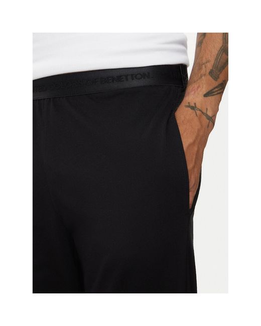 Benetton Pyjamahose 30964F00G Regular Fit in Black für Herren
