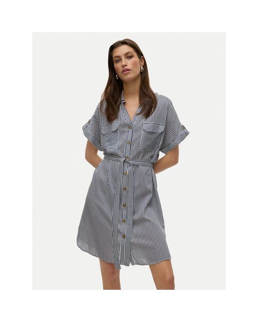 Vero Moda Gray Hemdkleid Bumpy 10325828 Loose Fit