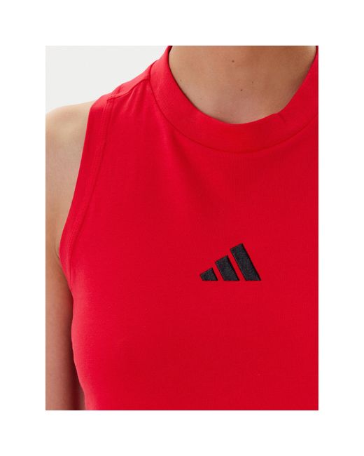 Adidas Red Kleid Für Den Alltag Essentials 3-Stripes Je1206 Regular Fit