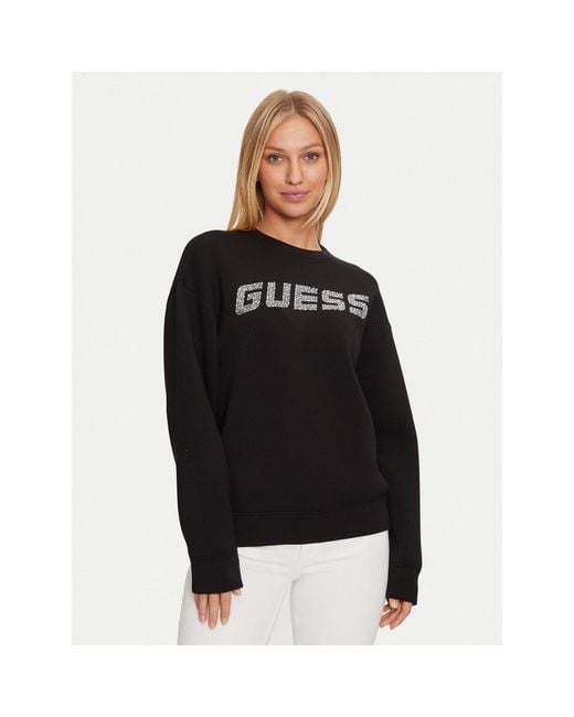 Guess Black Sweatshirt V4Bq15 K7Uw2 Regular Fit