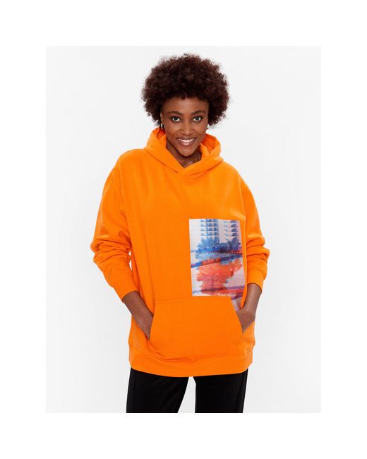 Calvin Klein Orange Sweatshirt J20J221153 Oversize