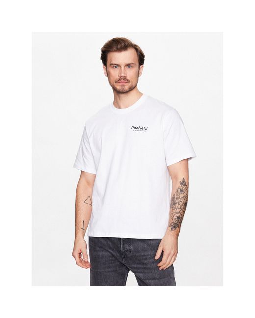 Penfield T-Shirt Pfd0349 Weiß Regular Fit in White für Herren