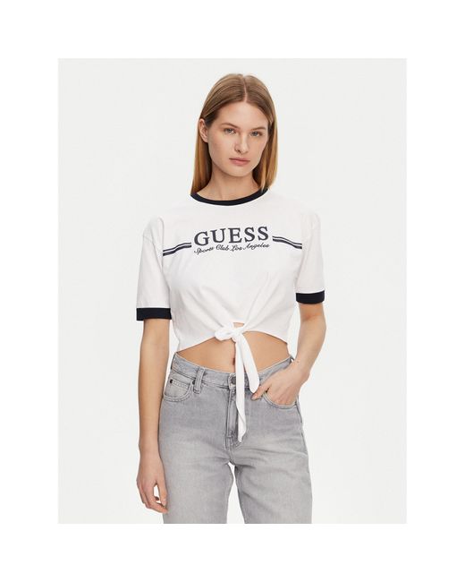 Guess White T-Shirt V5Gi05 I3Z14 Regular Fit