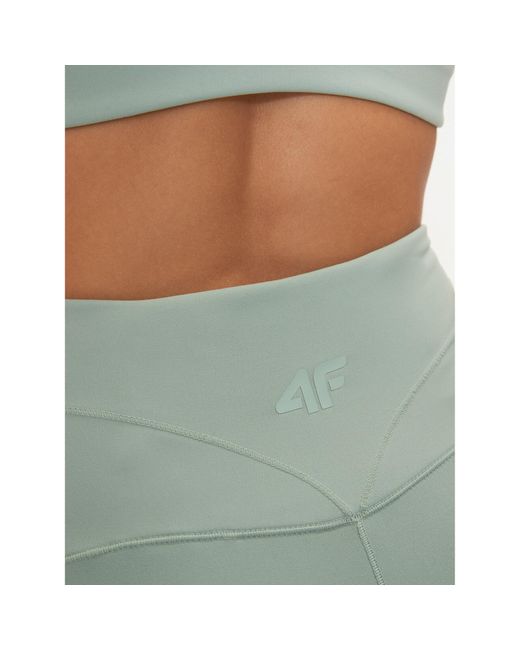 4F Green Leggings Waw24Tftif283 Slim Fit