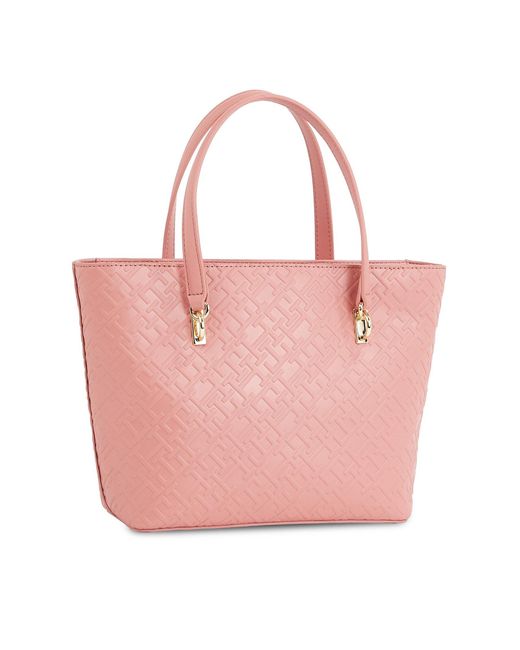Tommy Hilfiger Pink Handtasche Th Refined Mini Tote Mono Aw0Aw16002