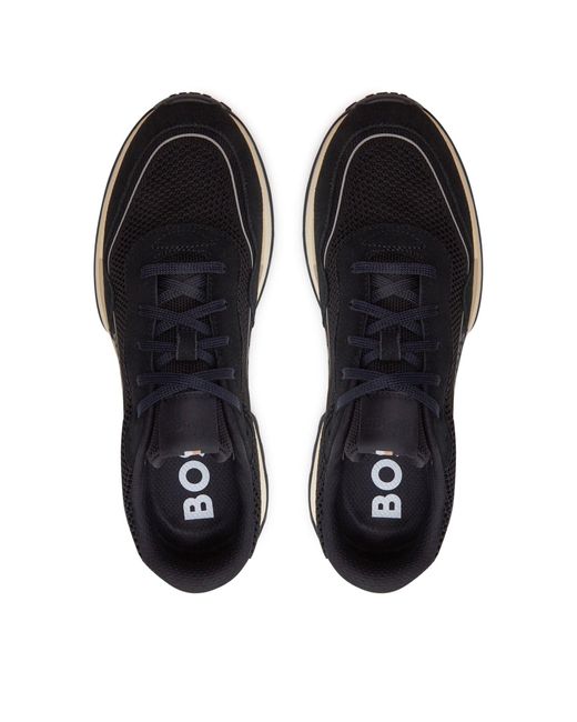 Boss Sneakers jonah runn knsd 50517404 black 001 in Blue für Herren