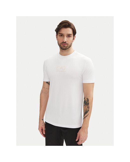 EA7 T-Shirt 7M000301 Af13739 U0002 Slim Fit in White für Herren