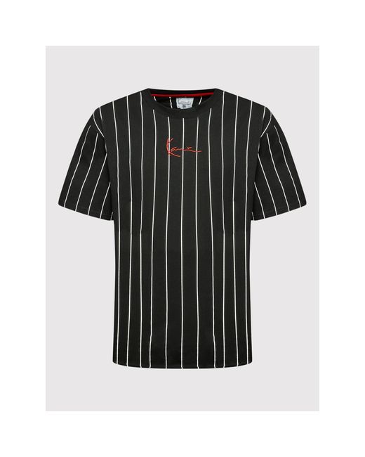 Karlkani T-Shirt Signature Pinstripe 6030153 Regular Fit in Black für Herren