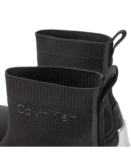 Calvin Klein Sneakers sock boot - knit hw0hw01177 ck black bax