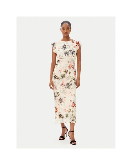 French Connection White Sommerkleid 71Yfu 90 Regular Fit