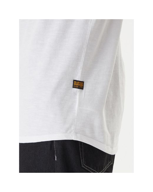 G-Star T-Shirt Lash Back D26043-C372 Relaxed Fit in White für Herren