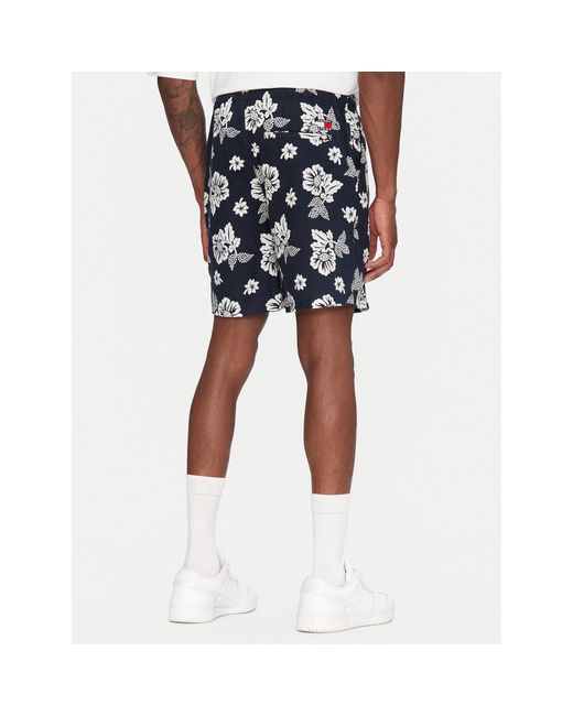 Tommy Hilfiger Stoffshorts Slub Aop Beach Dm0Dm21947 Regular Fit in Blue für Herren