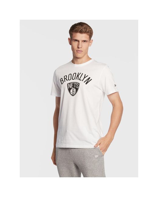 KTZ T-Shirt Brooklyn Nets 11530756 Weiß Regular Fit in White für Herren