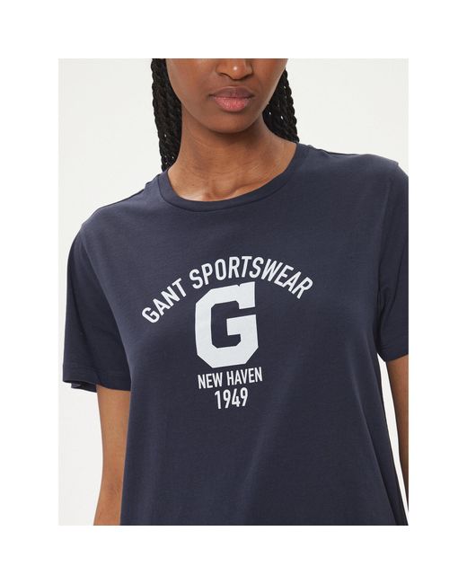 Gant Blue T-Shirt Logo 4200849 Regular Fit
