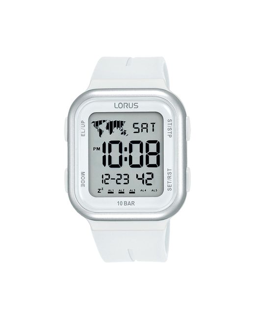 Lorus Uhr Digital R2355Px9 Weiß in White für Herren