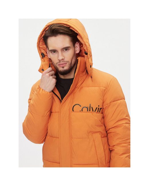 Calvin Klein Daunenjacke Essentials J30J323708 Regular Fit in Orange für Herren