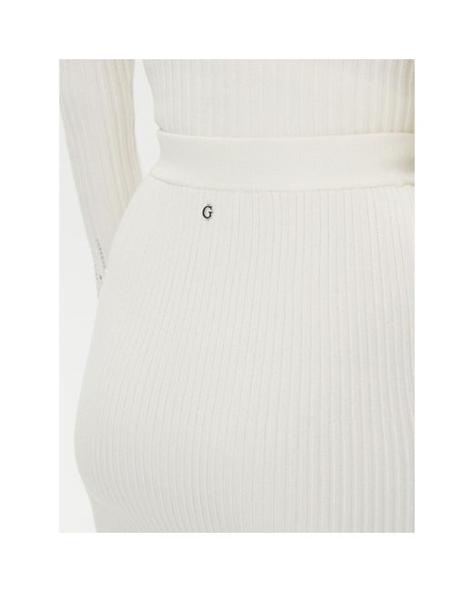 Guess White Minirock W5Rd83 Z2Y50 Slim Fit