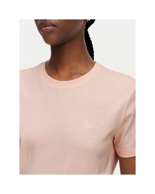 Calvin Klein White T-Shirt Monogram Lv047B224G Regular Fit