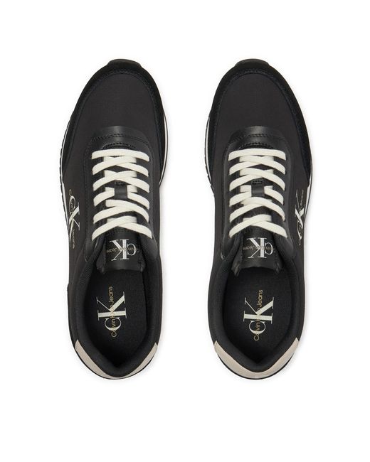 Calvin Klein Sneakers Retro Runner Low Mix Mtl Ym0Ym01032 in Black für Herren