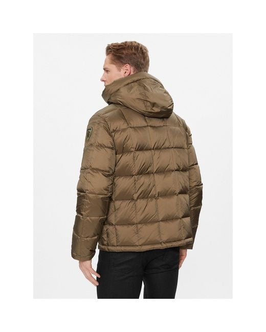 Blauer Daunenjacke 23Wbluc03008 Grün Regular Fit in Brown für Herren
