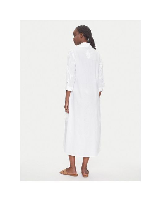 Selmark White Sommerkleid Bc196 Relaxed Fit