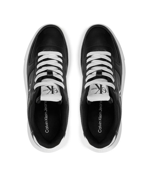 Calvin Klein Black Sneakers Chunky Cupsole Low Lth Ml Meta Yw0Yw01410