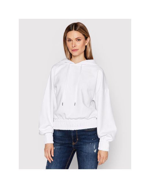 Guess White Sweatshirt W2Yq05 Kb932 Weiß Relaxed Fit