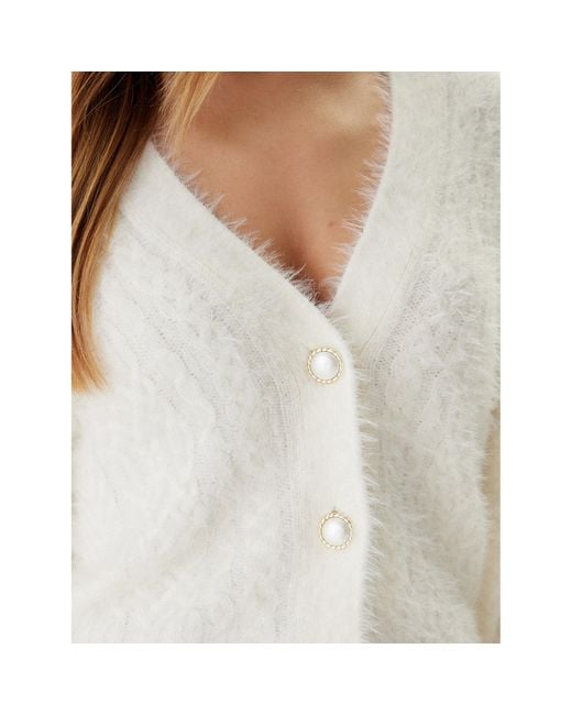 Guess White Strickjacke W5Br0D Z3Bh0 Relaxed Fit
