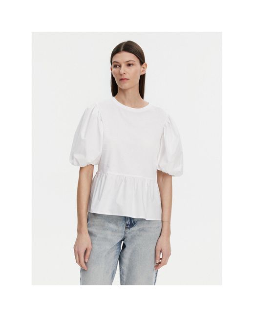 Liu Jo White Bluse Wa5389 J6308 Relaxed Fit