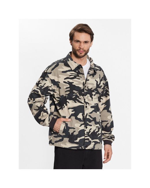 Dc Übergangsjacke Adyjk03165 Grün Boxy Fit in Brown für Herren