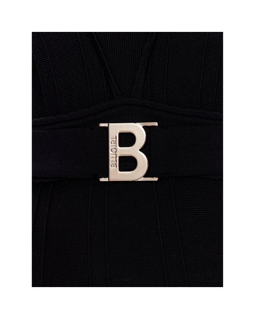 Blugirl Blumarine Black Coctailkleid Ra3057-Ma55N Slim Fit