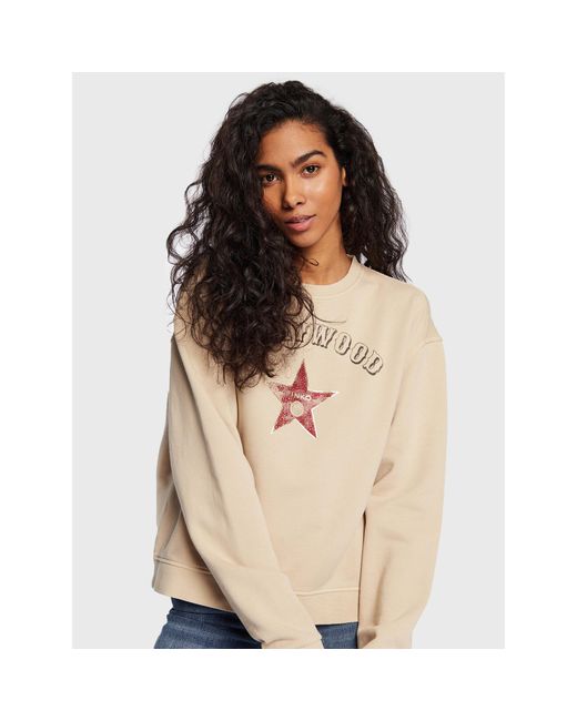 Pinko Natural Sweatshirt 100352 A0L6 Relaxed Fit