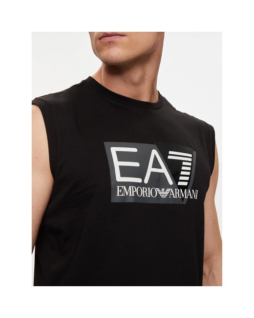 EA7 T-Shirt 3Dpt80 Pj02Z 1200 Regular Fit in Black für Herren