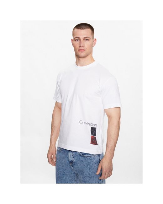 Calvin Klein T-Shirt K10K111527 Weiß Regular Fit in White für Herren
