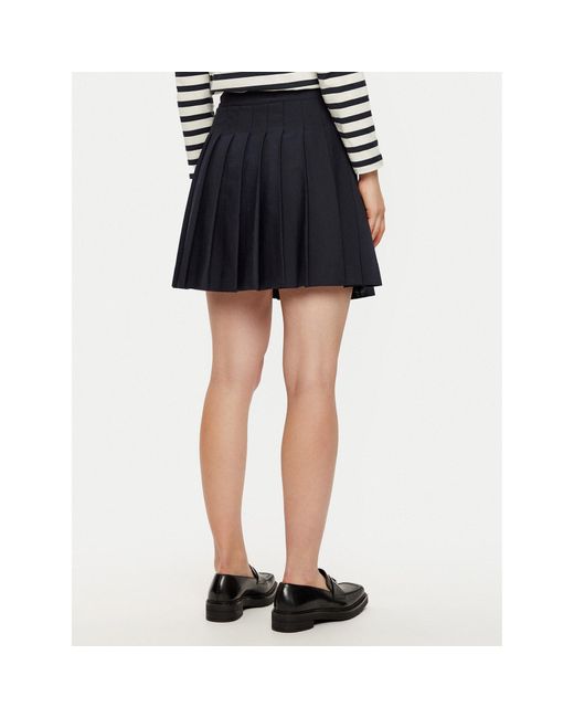 Tommy Hilfiger Blue Faltenrock Ww0Ww43626 Regular Fit
