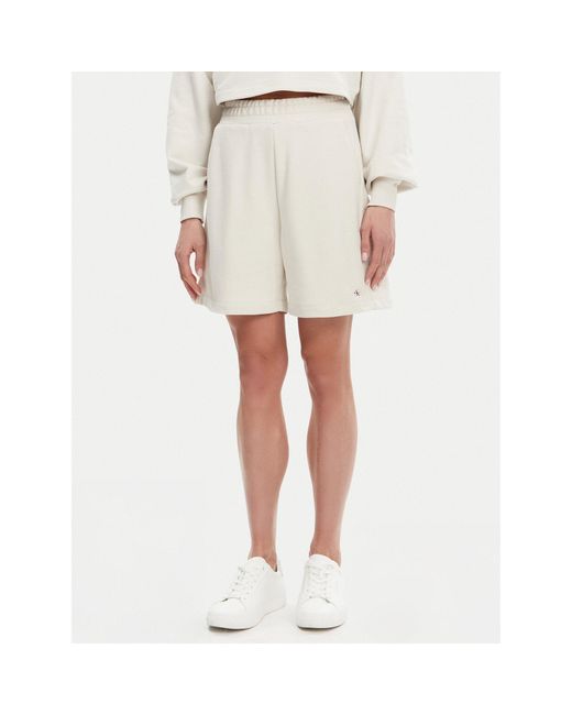 Calvin Klein White Sportshorts J20J225221 Relaxed Fit
