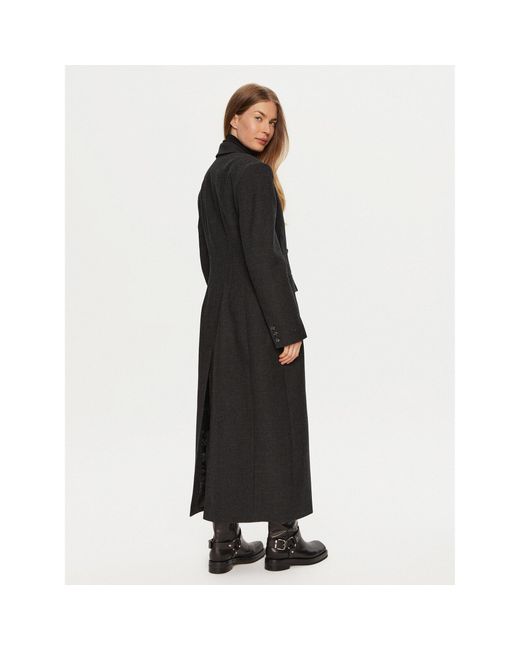 Herskind Black Wollmantel Ultra De Lux 5379174 Regular Fit