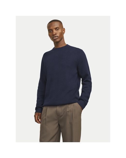 Jack & Jones Pullover Merino 12216817 Regular Fit in Blue für Herren
