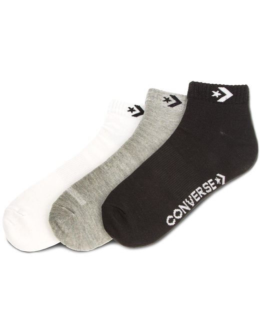Converse Black 3Er-Set Niedrige -Socken E746A-3010 Weiß
