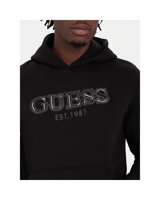 Guess Sweatshirt M5Bq36 K9Z21 Regular Fit in Black für Herren