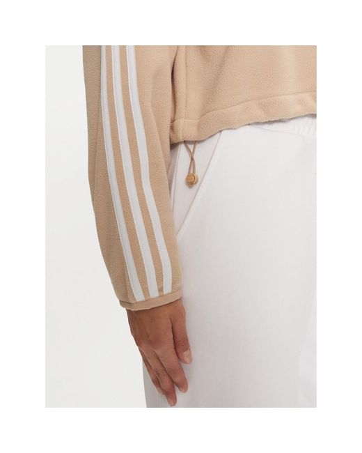 Adidas Natural Fleecejacke Polar Fleece 1/2 Zip Iy7267 Loose Fit