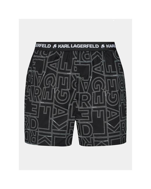 Karl Lagerfeld 3Er-Set Boxershorts Aop Woven Boxer Short (X3) 235M2108 in Black für Herren