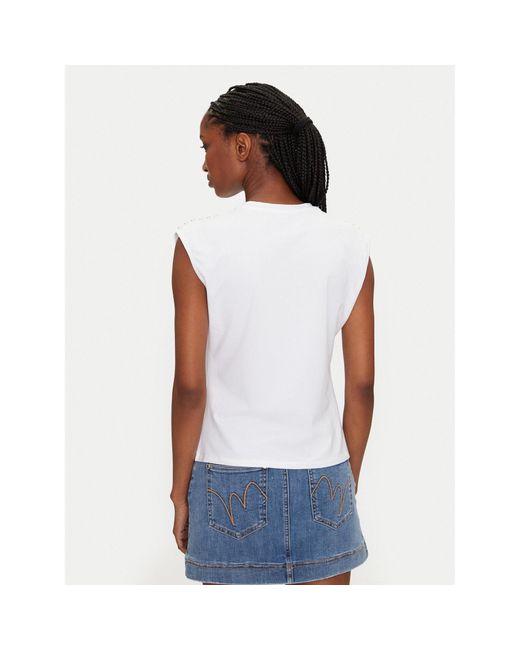 Met White Bluse M10 274Ts Regular Fit