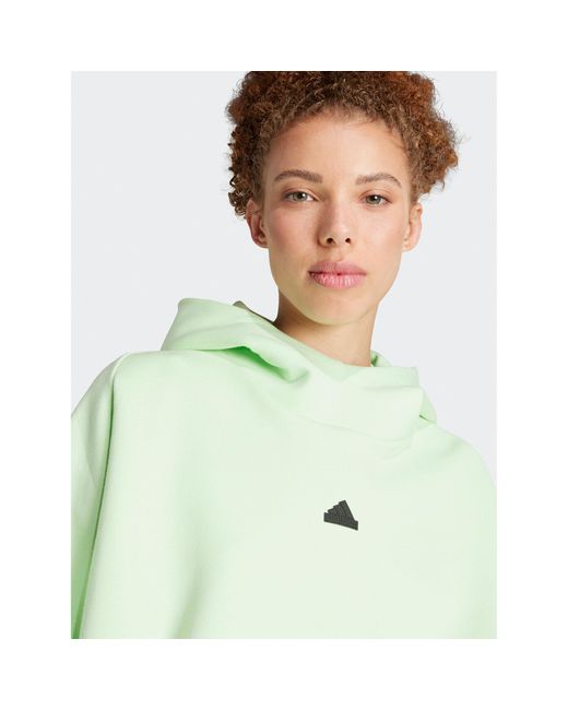 Adidas Green Sweatshirt Z.N.E. Is3905 Grün Loose Fit