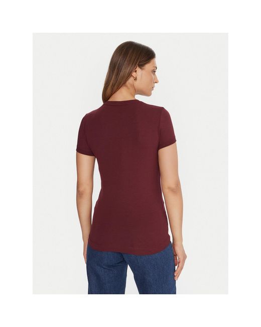 Guess Red T-Shirt W2Yi44 J1314 Regular Fit