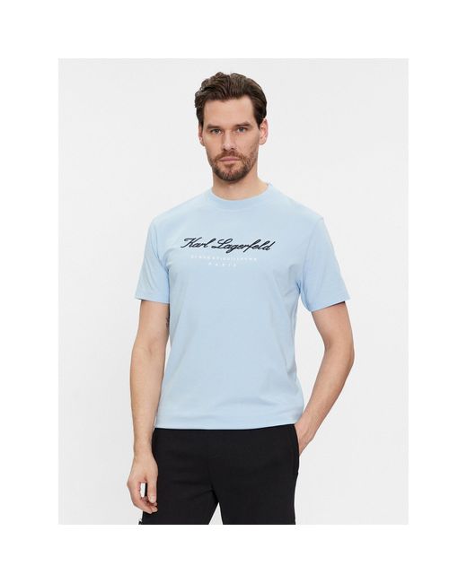 Karl Lagerfeld T-Shirt 755403 541221 Regular Fit in Blue für Herren