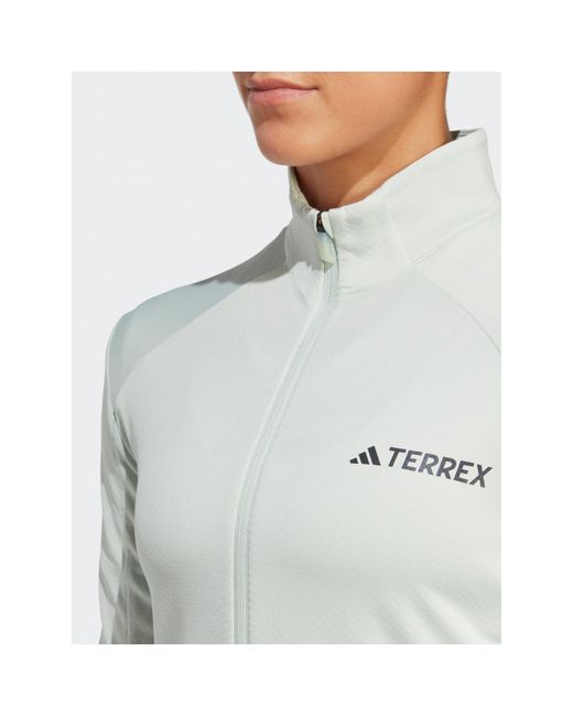 Adidas Gray Fleecejacke Terrex Multi Full-Zip Fleece Jacket Hn5464 Grün Slim Fit