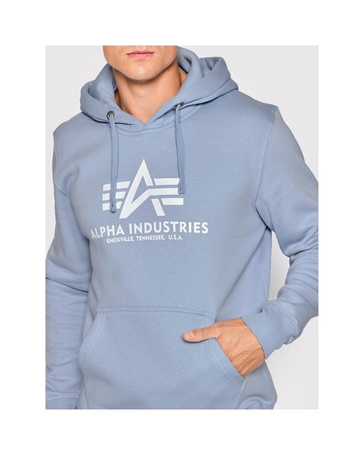 Alpha Industries Sweatshirt Basic 178312 Regular Fit in Blue für Herren